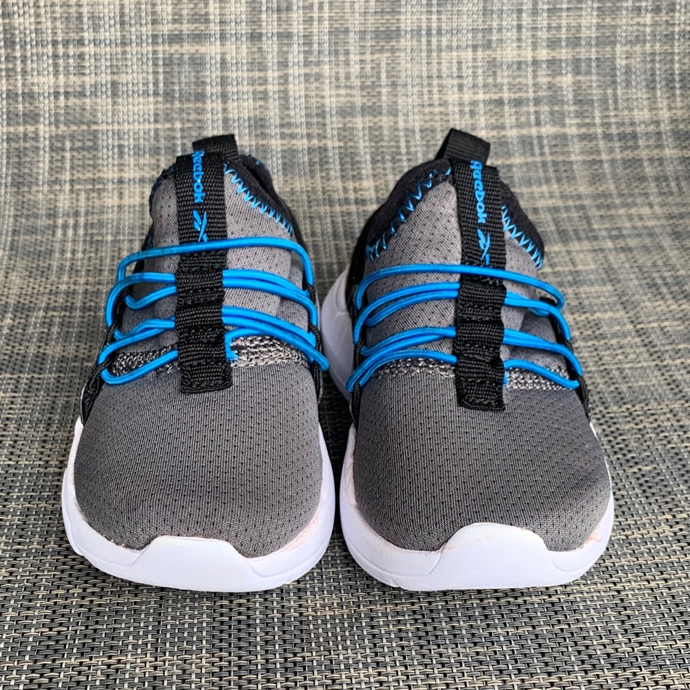 Reebok Kids Slip On Sneakers in Gray and Blue Infant Shoes size 5 - Picture 4 of 11